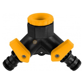 Raccord Tuyaux de Jardin a deux Sortie TOLSEN