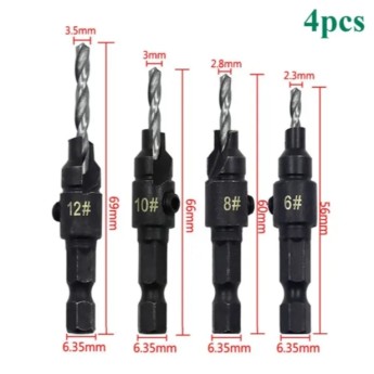 jeu de 04pcs foret  a fraiser -bois-