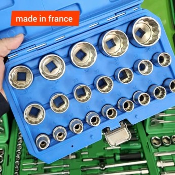 COFFRET 21 DOUILLES 12 PANS 1-2   - 8 à 36 mm