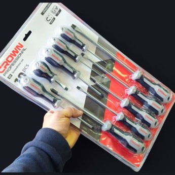 jeu de 10pcs tournevis CROWN