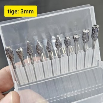 fraise metal tige 3mm
