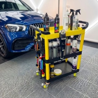 servante en plastique jaune