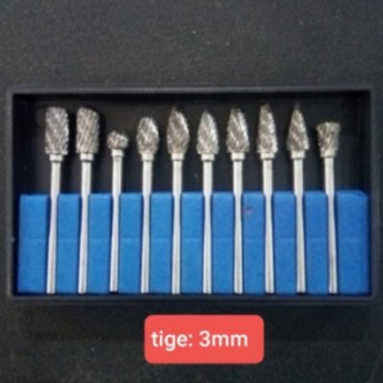 fraise rotatif en carbure de tungstène a tige ronde de 3mm