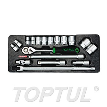 CAISSE A DOUILLE 1-2 18PCS 10-32MM TOPTUL